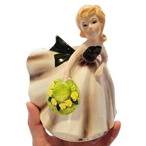 Vintage Lovely Lady in a Dress Planter from the 1950s